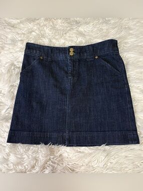 Lilly Pulitzer Palm Beach Fir Dark Blue Denim Mini Skirt